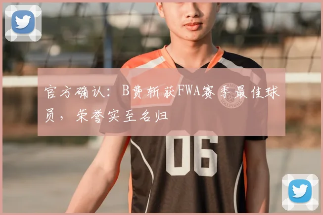 官方确认：B费斩获FWA赛季最佳球员，荣誉实至名归